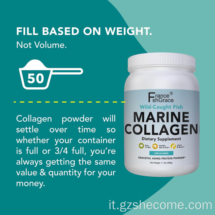 Peptidi di collagene marino Supporto in polvere per la salute della pelle